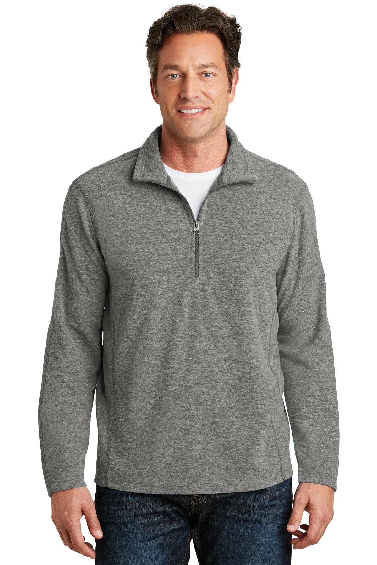Port Authority¨ Heather Microfleece 1/2-Zip Pullover. F234