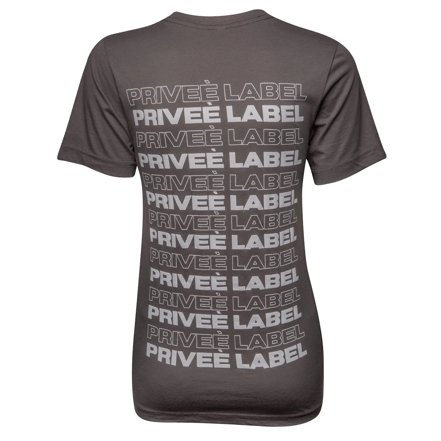 PRIVEE LABEL UNISEX  COLOR TEE - ASPHALT
