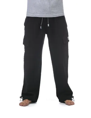 Pro Club Heavyweight Fleece Cargo Pants - BLACK