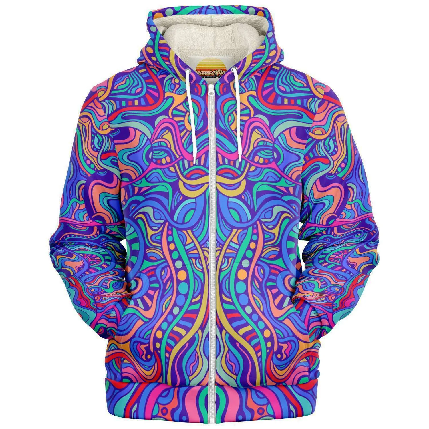 Psychedelic Aurora | Zip Up Hoodie