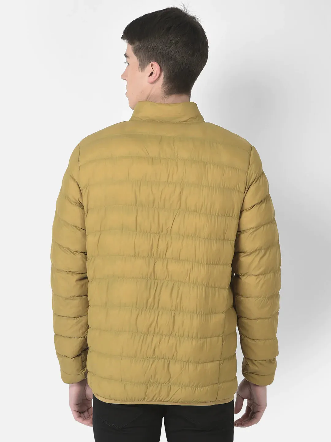 Puffer Jacket In Mustard Color