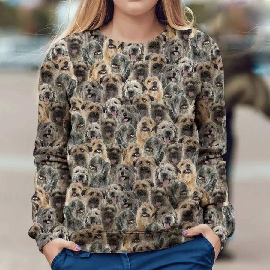 Pyrenean Shepherd - Full Face - Premium Sweatshirt
