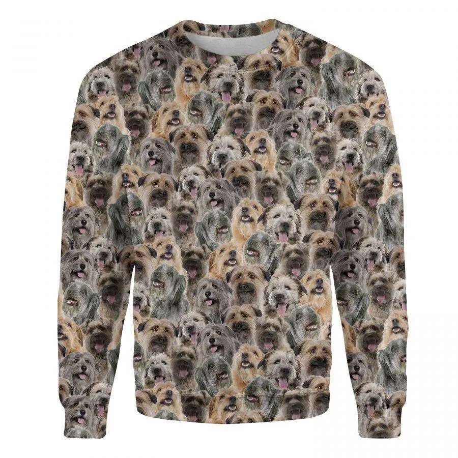 Pyrenean Shepherd - Full Face - Premium Sweatshirt