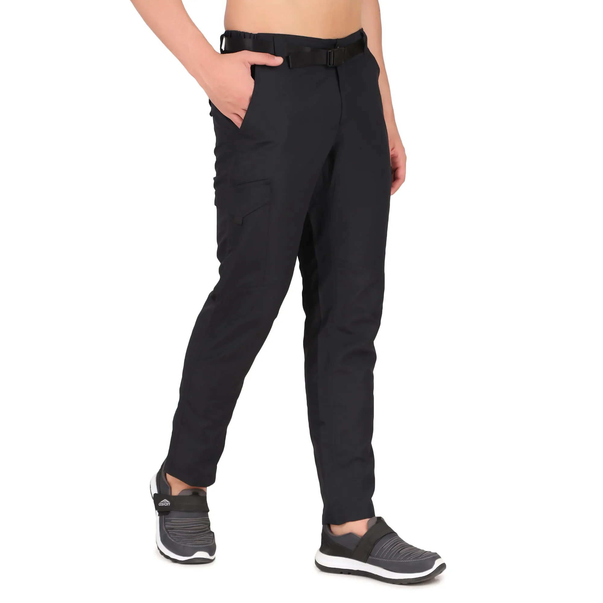 Quick Dry Cargo Pants For Men (Black)