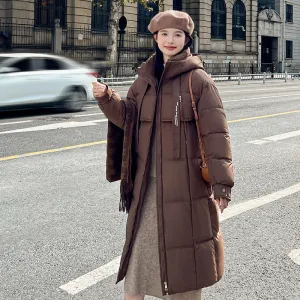 Quilted Water-resistant Calf-length Puffer Jacket Ideal for Winter