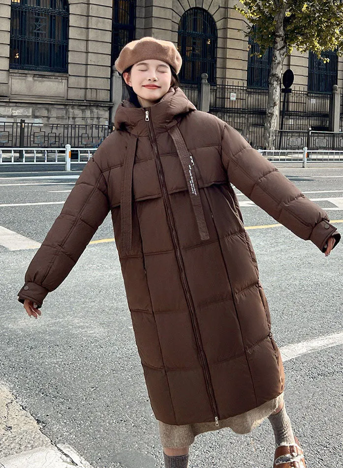 Quilted Water-resistant Calf-length Puffer Jacket Ideal for Winter