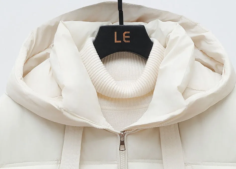 Quilted Water-resistant Calf-length Puffer Jacket Ideal for Winter
