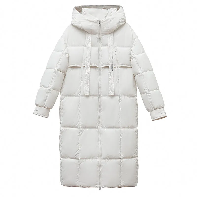 Quilted Water-resistant Calf-length Puffer Jacket Ideal for Winter