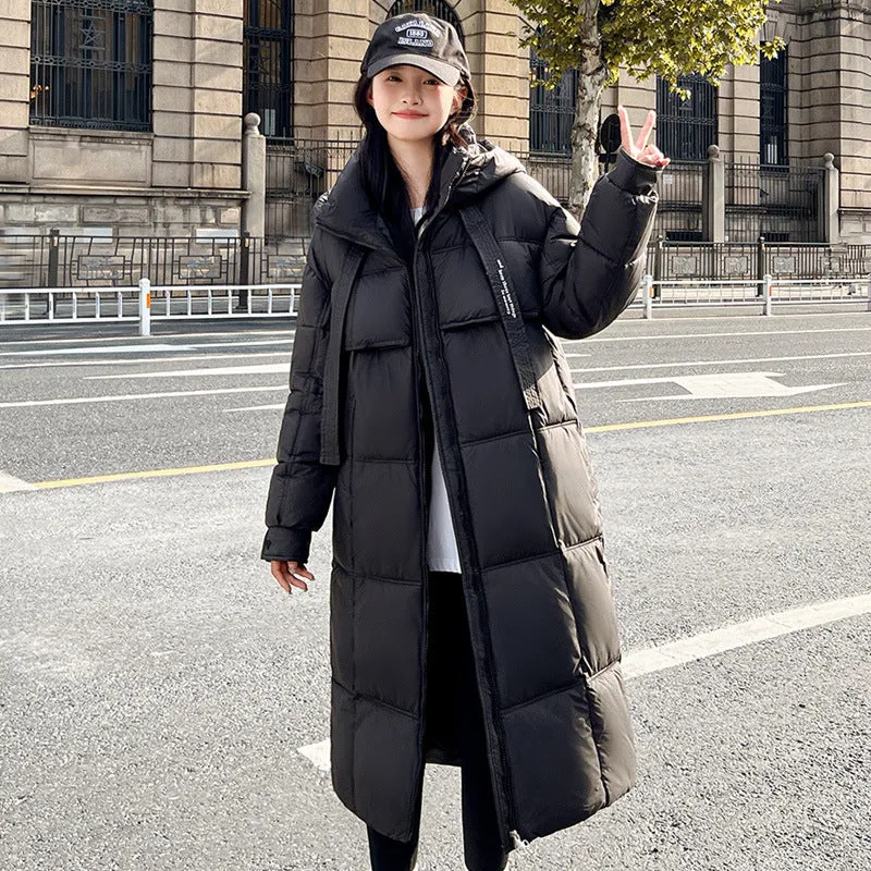 Quilted Water-resistant Calf-length Puffer Jacket Ideal for Winter
