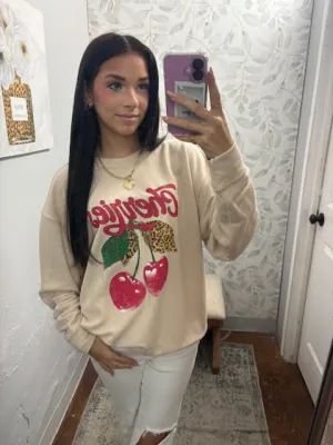 "Cherry" Light Weight Sweatshirt
