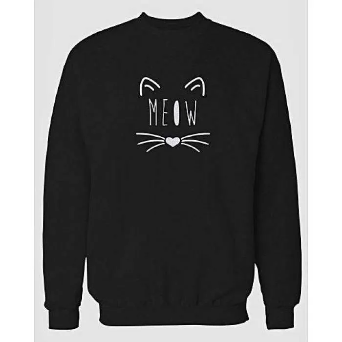 "MEOW"SWEATSHIRTS BLACK