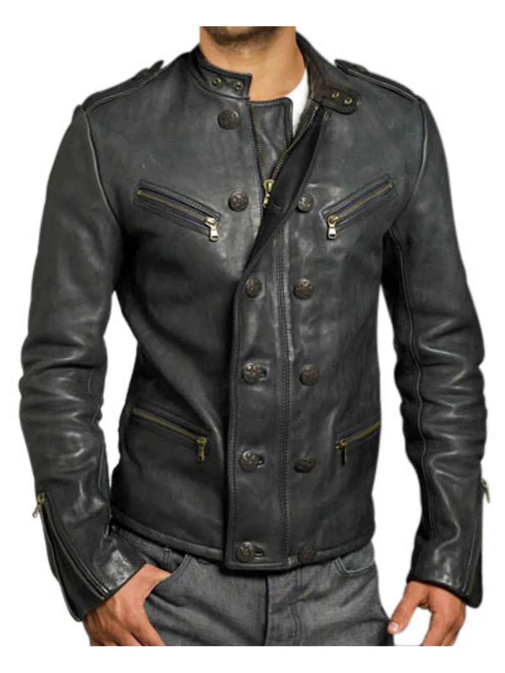 Regal Military Leather Jacket
