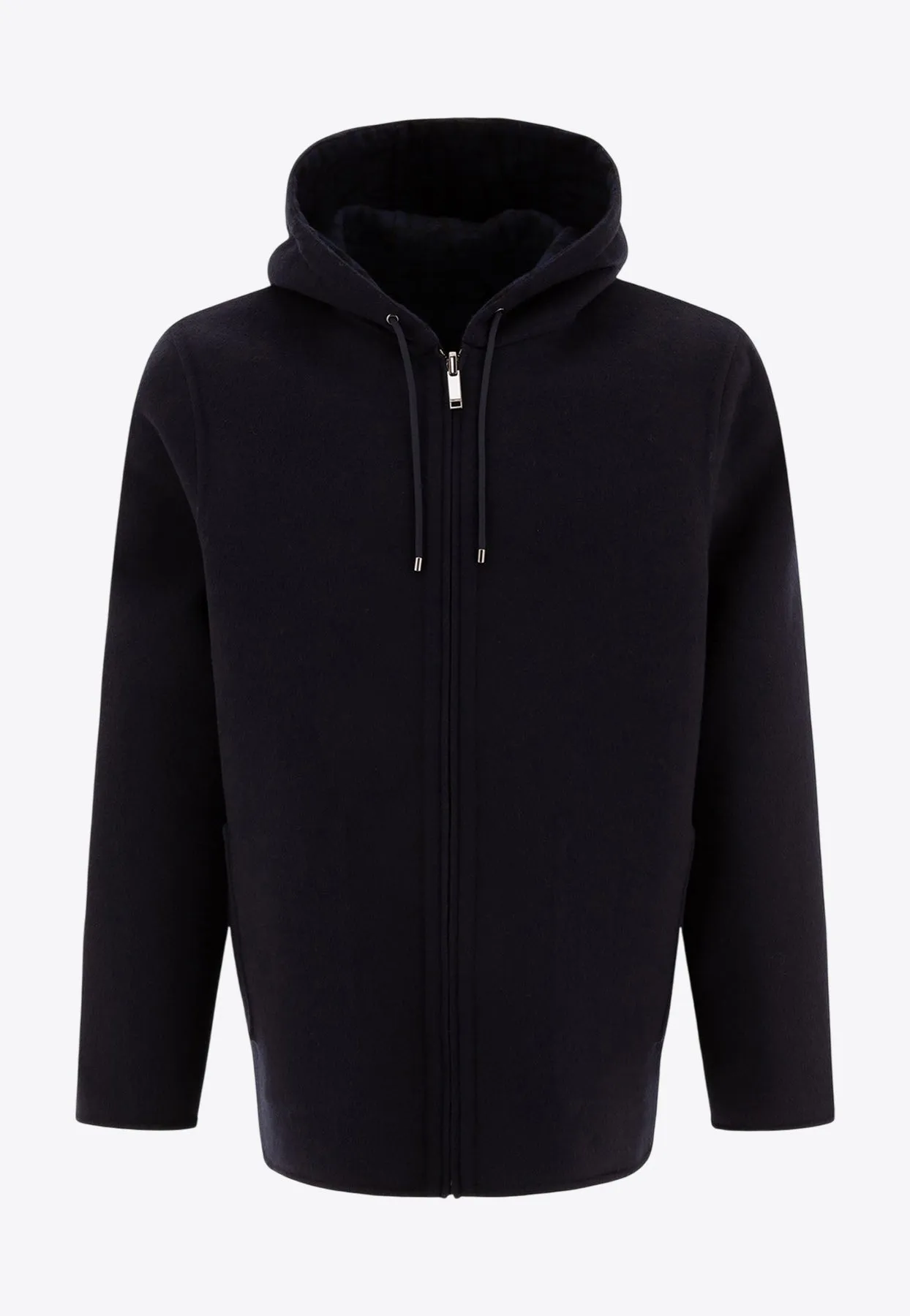 Reversible Wool Hooded Jacket