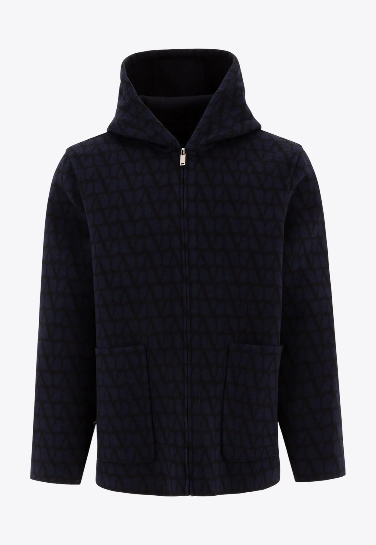 Reversible Wool Hooded Jacket