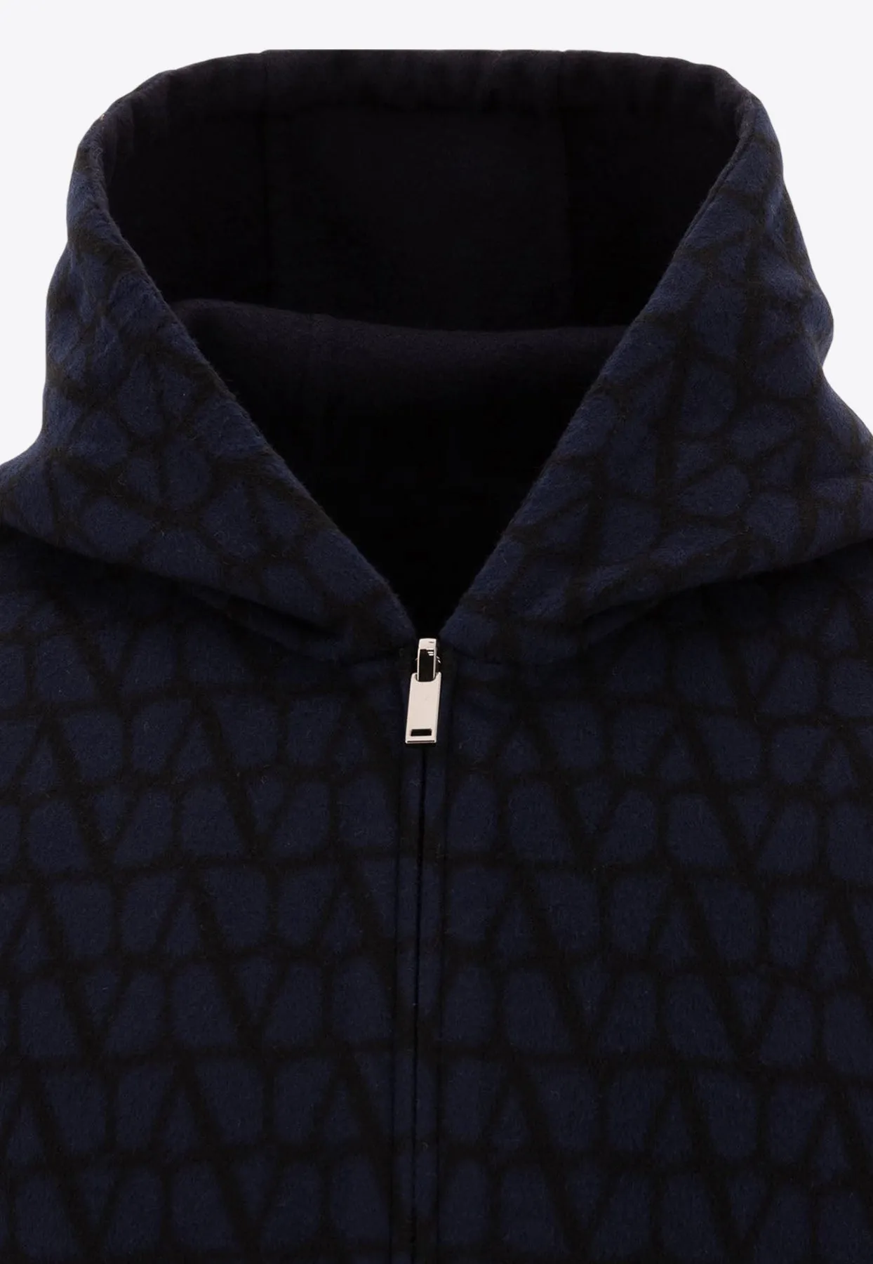 Reversible Wool Hooded Jacket
