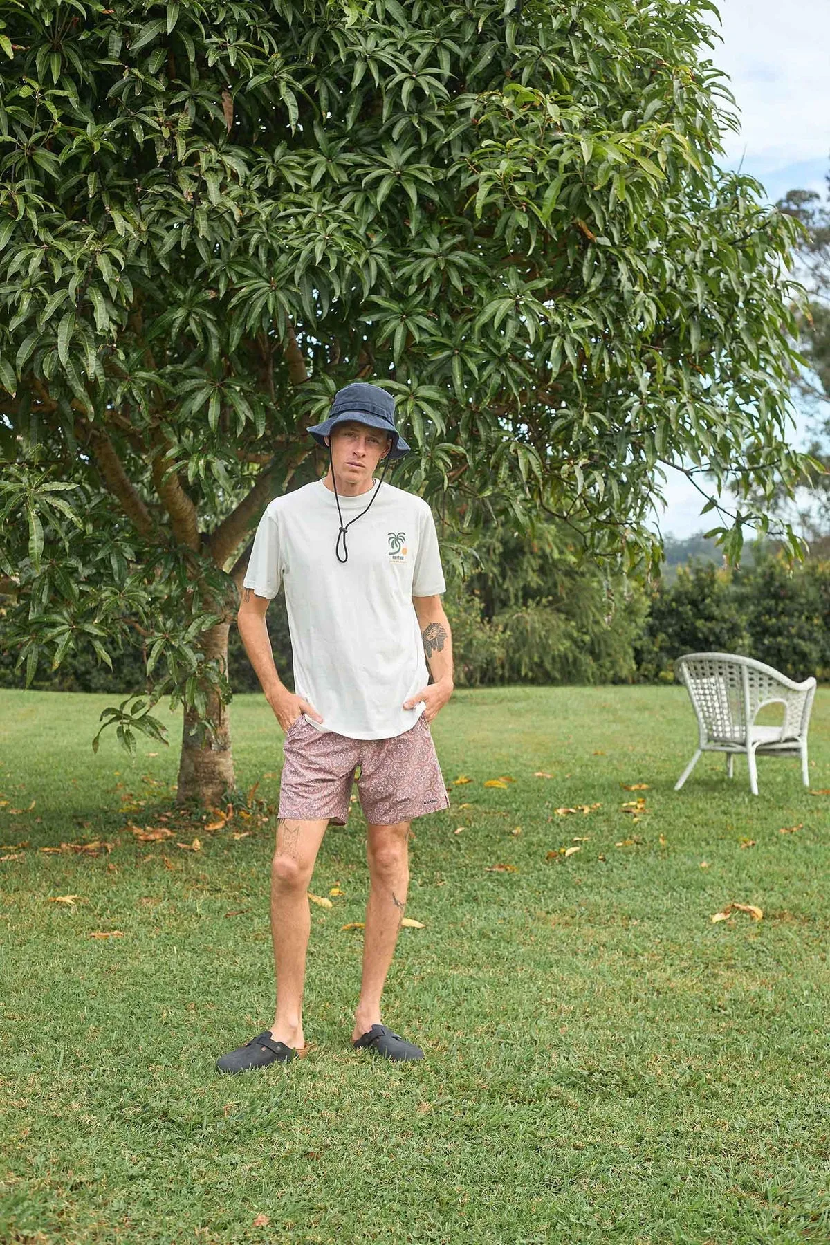 Rhythm - Trees SS T-Shirt - Vintage White
