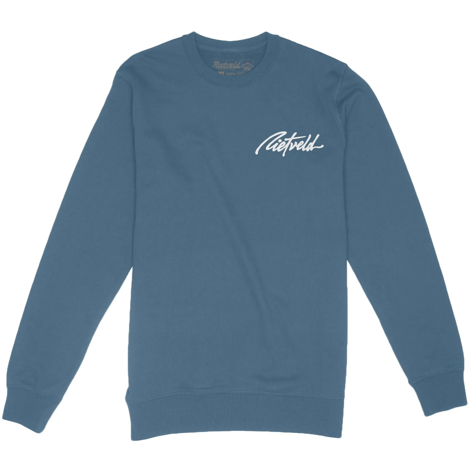 Rietveld Mens American Made Crew Neck Sweatshirt - Blue