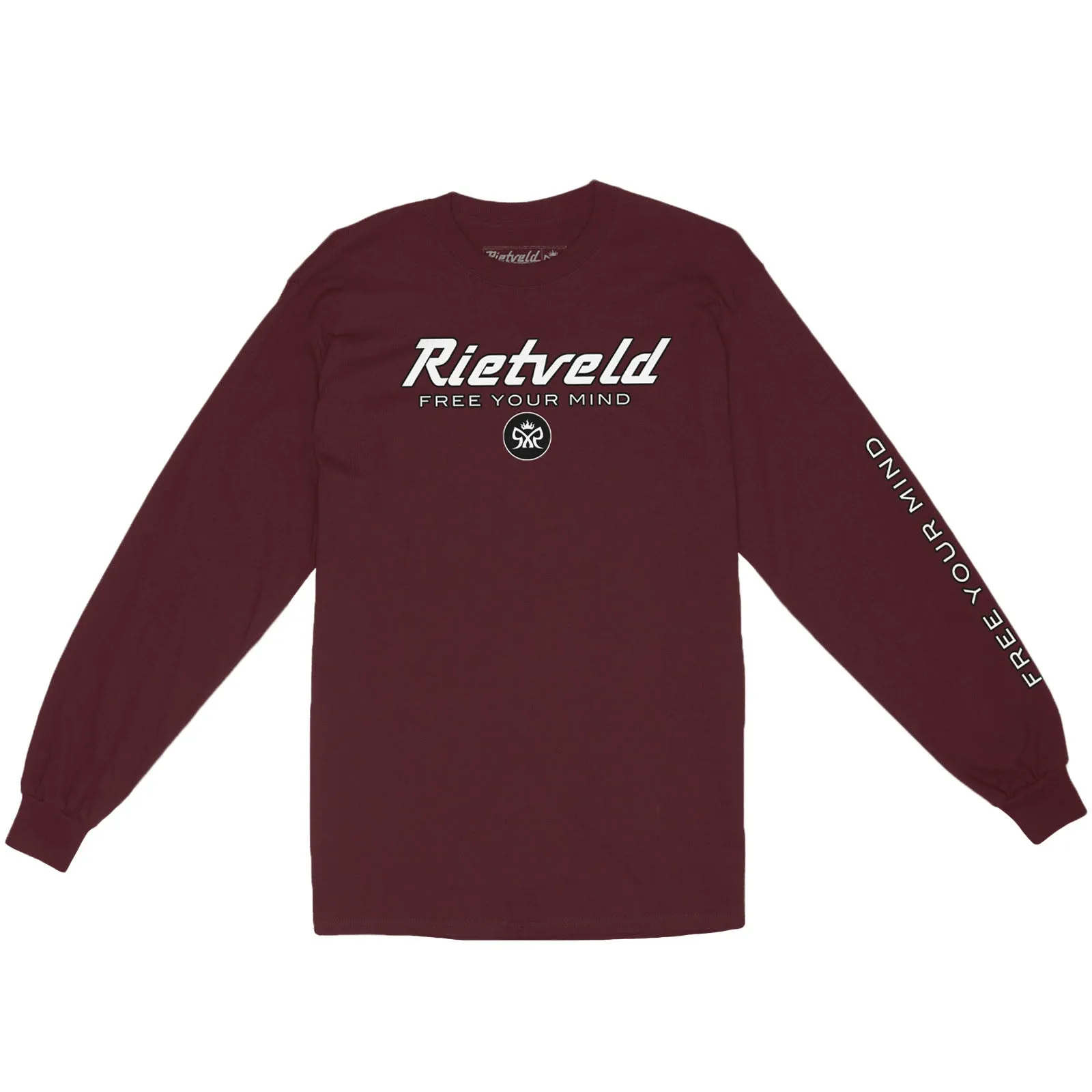 Rietveld Mens FYM Retro Crew Neck Sweatshirt - Maroon