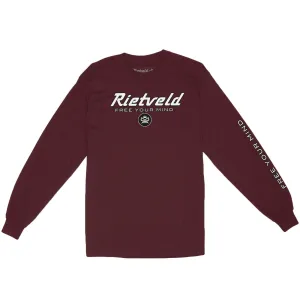 Rietveld Mens FYM Retro Crew Neck Sweatshirt - Maroon