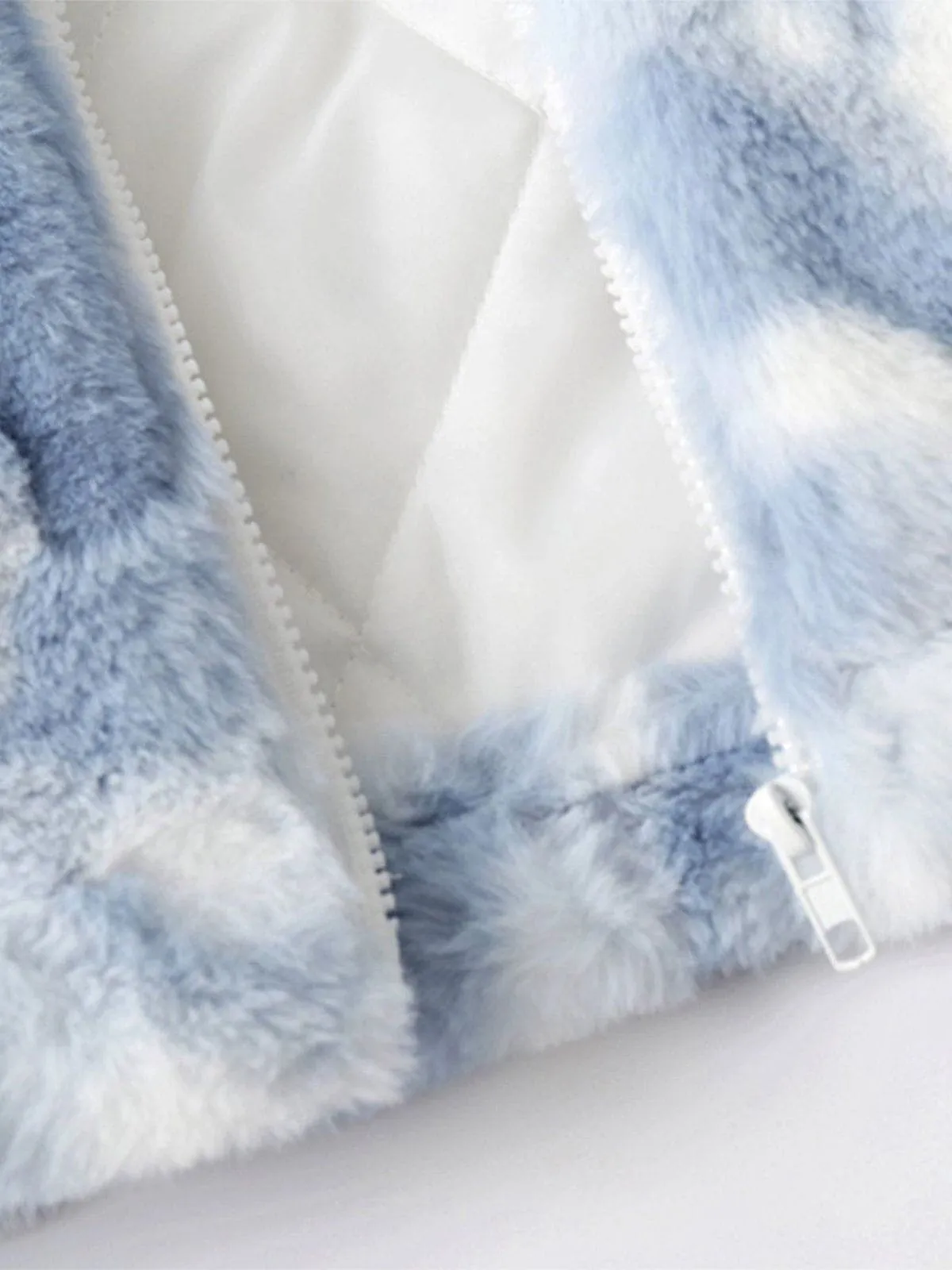 Rimiro - Tie-dye Heart Sherpa Coat