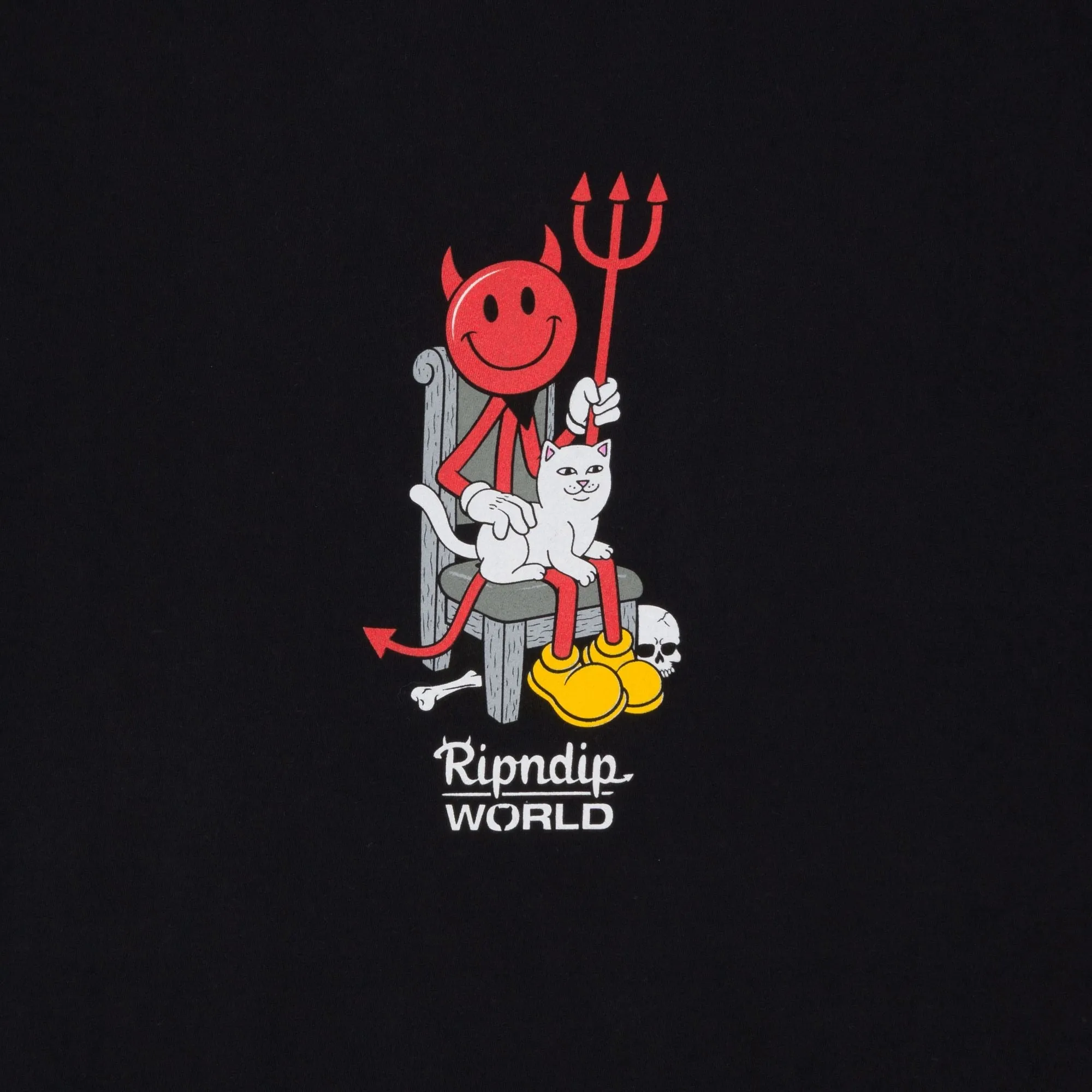 Rip N Dip x World Industries Devilman & Nerm Tee - Vintage Black