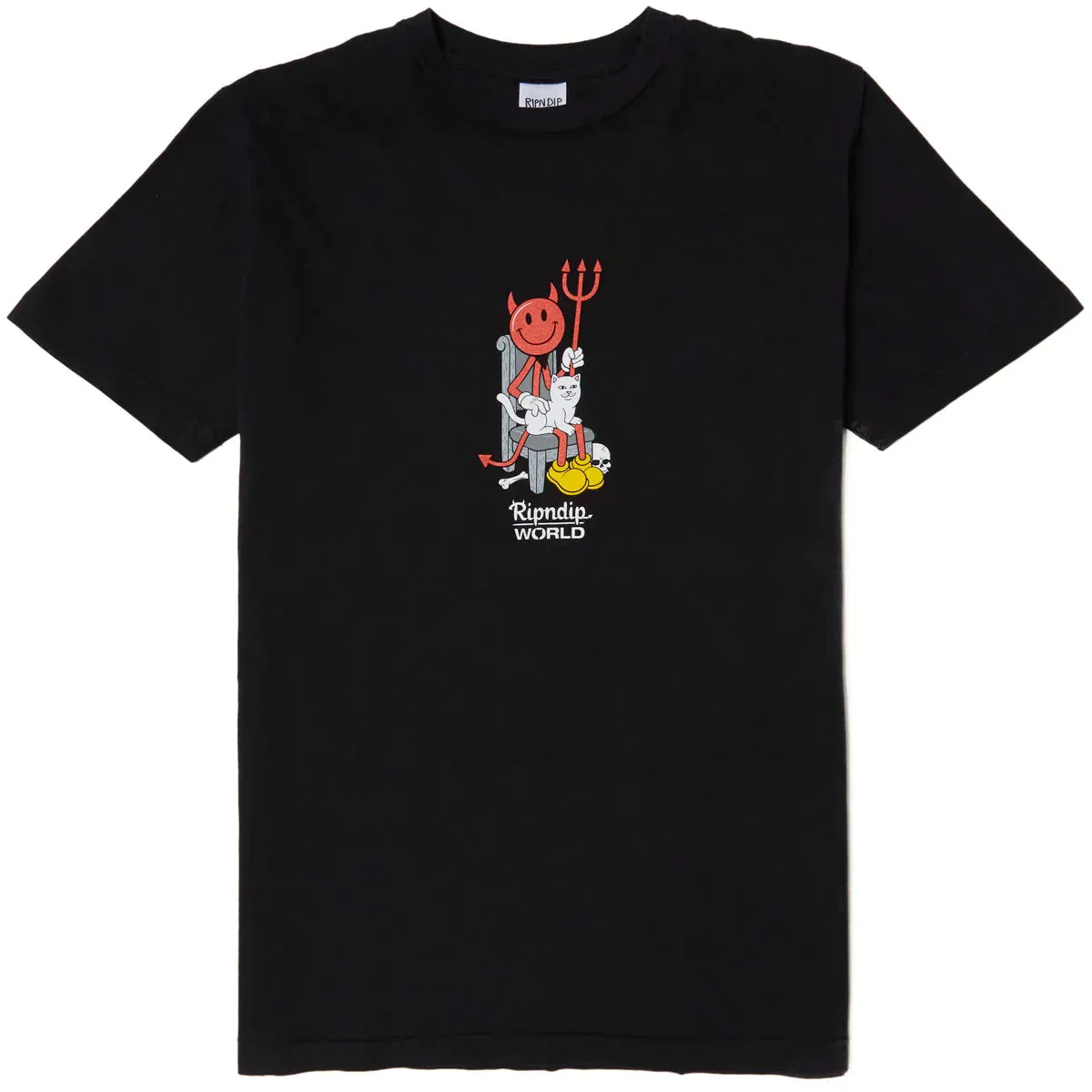 Rip N Dip x World Industries Devilman & Nerm Tee - Vintage Black
