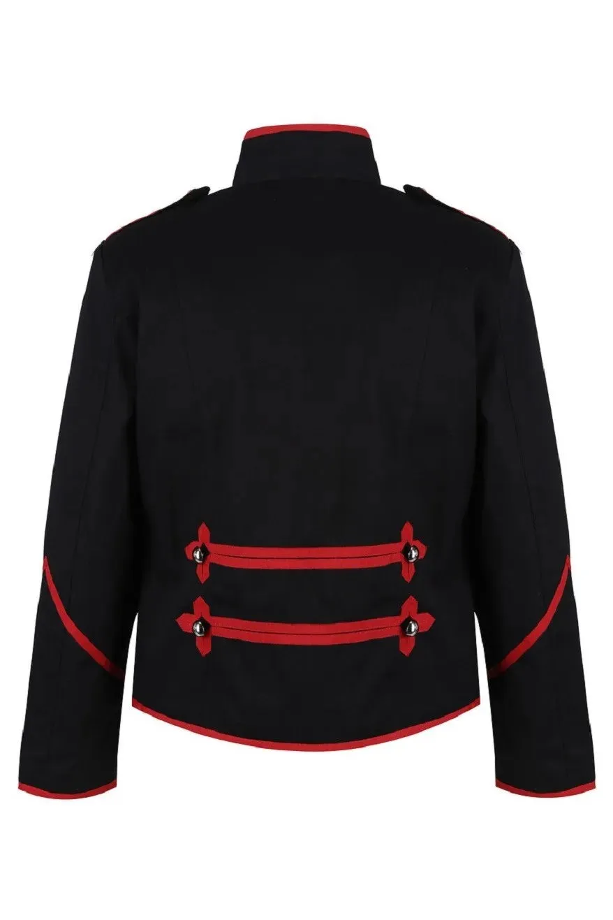 Ro Rox Emo MCR Drummer Parade Jacket, Black & Red