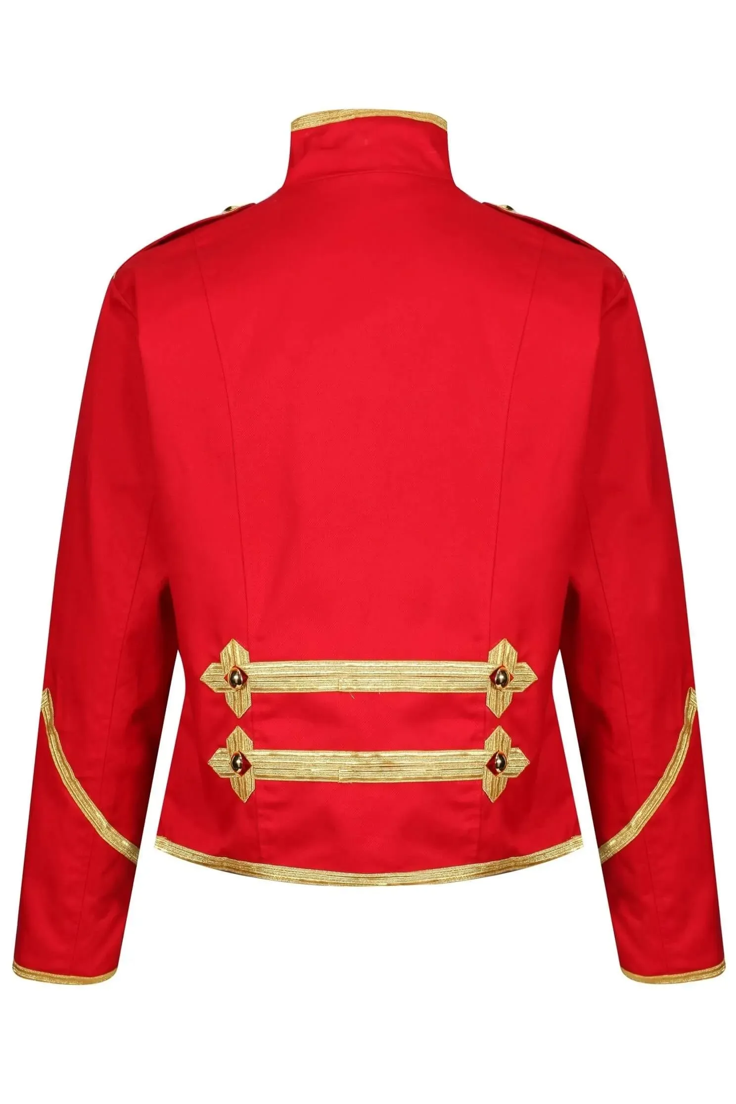 Ro Rox Emo MCR Drummer Parade Jacket, Red & Gold