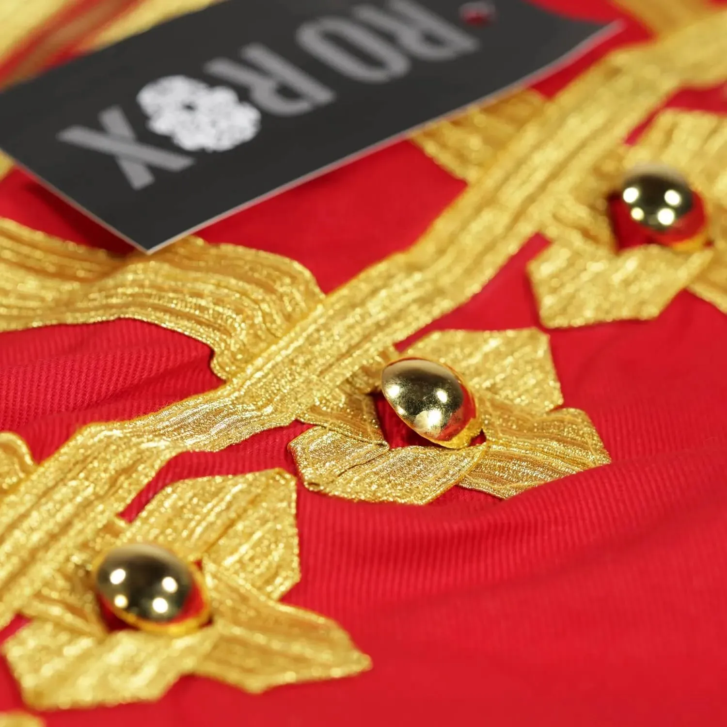 Ro Rox Emo MCR Drummer Parade Jacket, Red & Gold