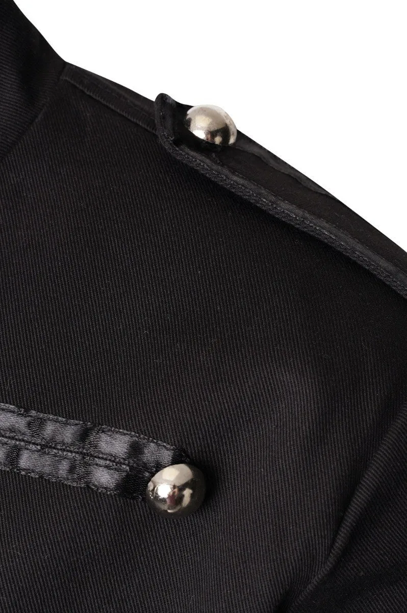 Ro Rox Men's MCR Military Drummer Black Parade Jacket, Black & Black