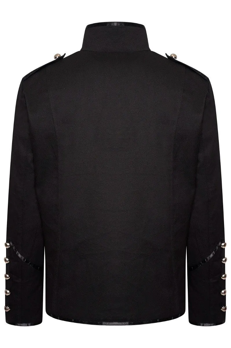 Ro Rox Men's MCR Military Drummer Black Parade Jacket, Black & Black