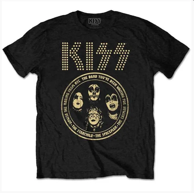 Rock Off - KISS 'Band Circle' Unisex T-Shirt
