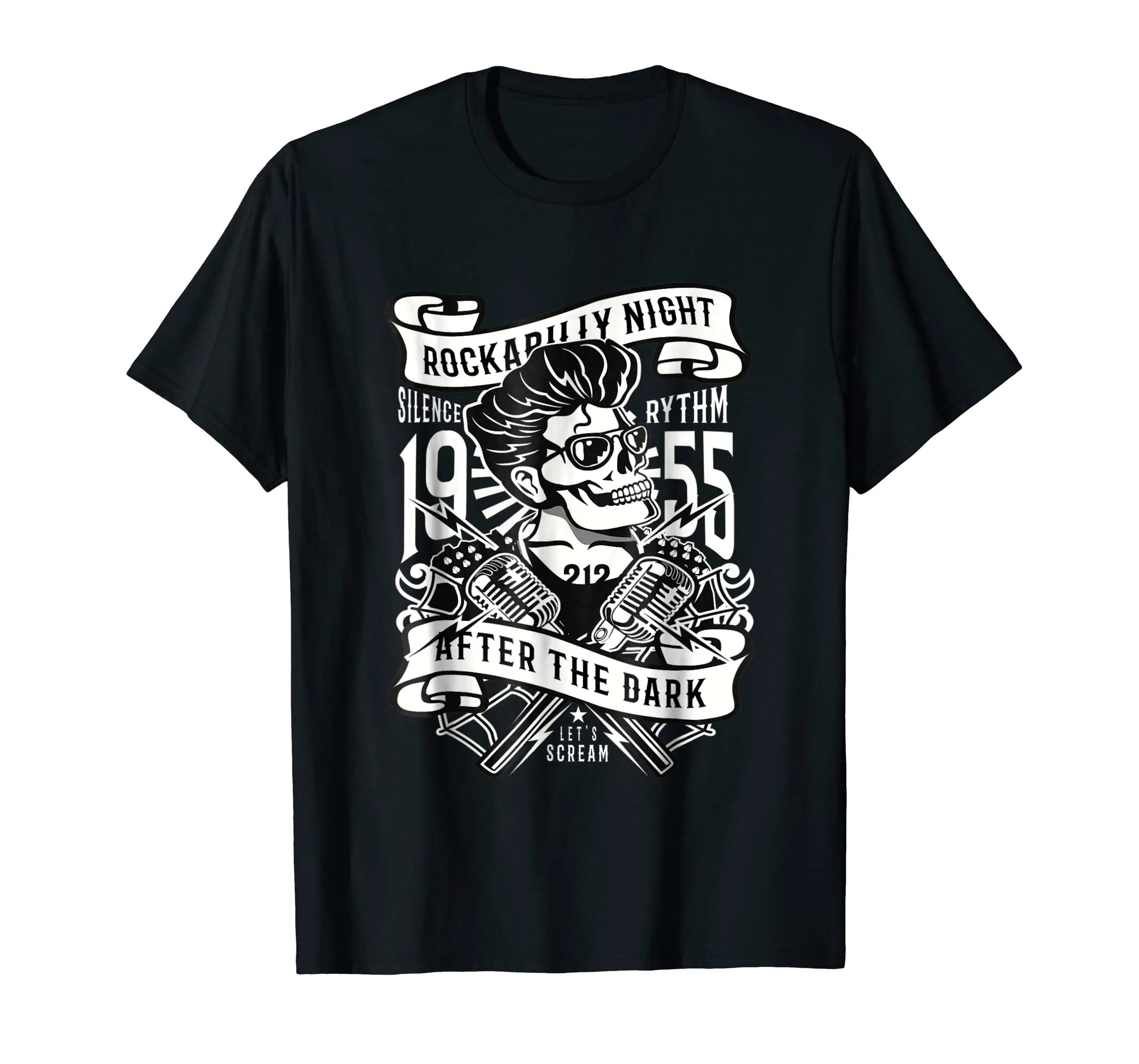 Rockabilly Skull 50s Style Clothing Retro 1955 T-shirt