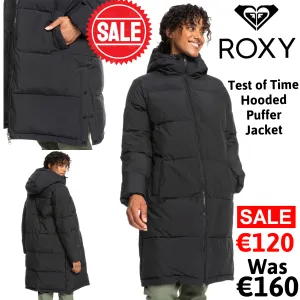 Roxy Test of Time Hooded Puffer Jacket Women's (Anthracite KVJ0)