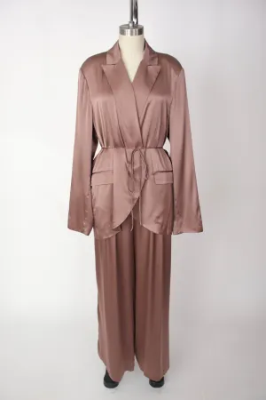 Ruti Silk Blazer & Wide-Leg Pant Set
