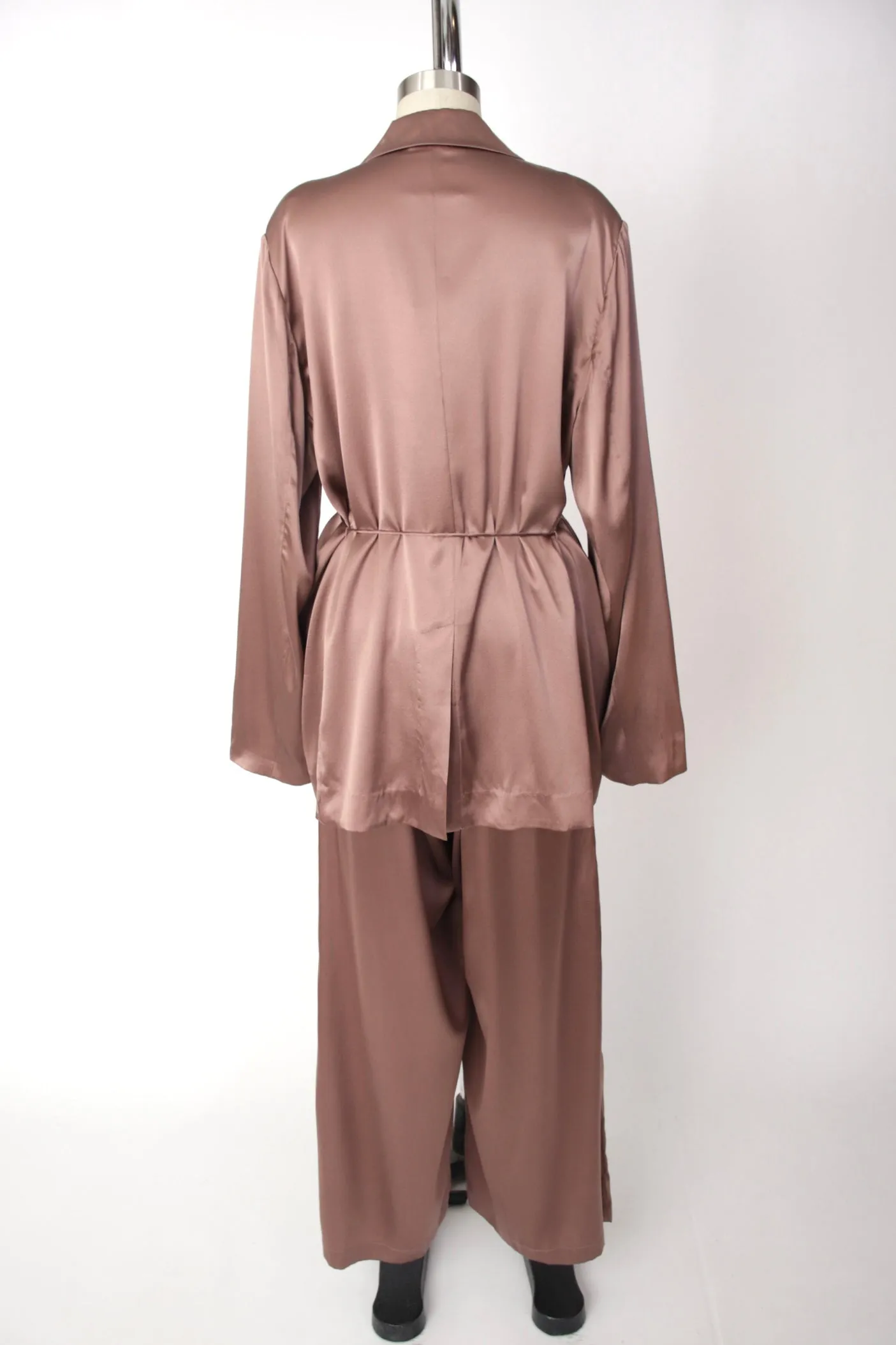 Ruti Silk Blazer & Wide-Leg Pant Set