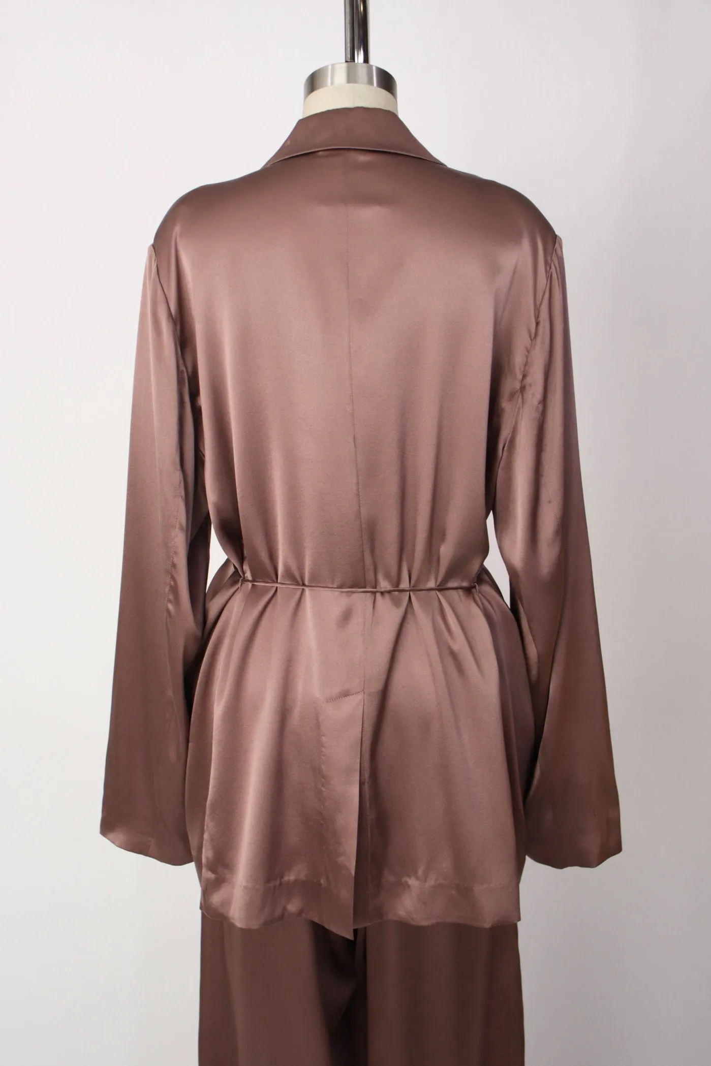 Ruti Silk Blazer & Wide-Leg Pant Set
