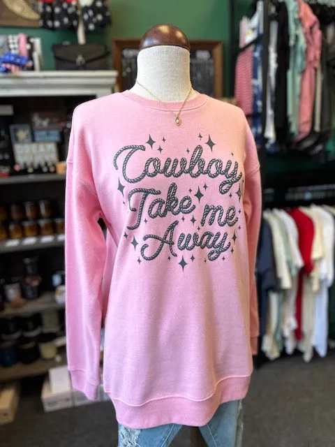 Sale - Cowboy Take Me Away Graphic Sweatshirt