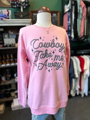 Sale - Cowboy Take Me Away Graphic Sweatshirt