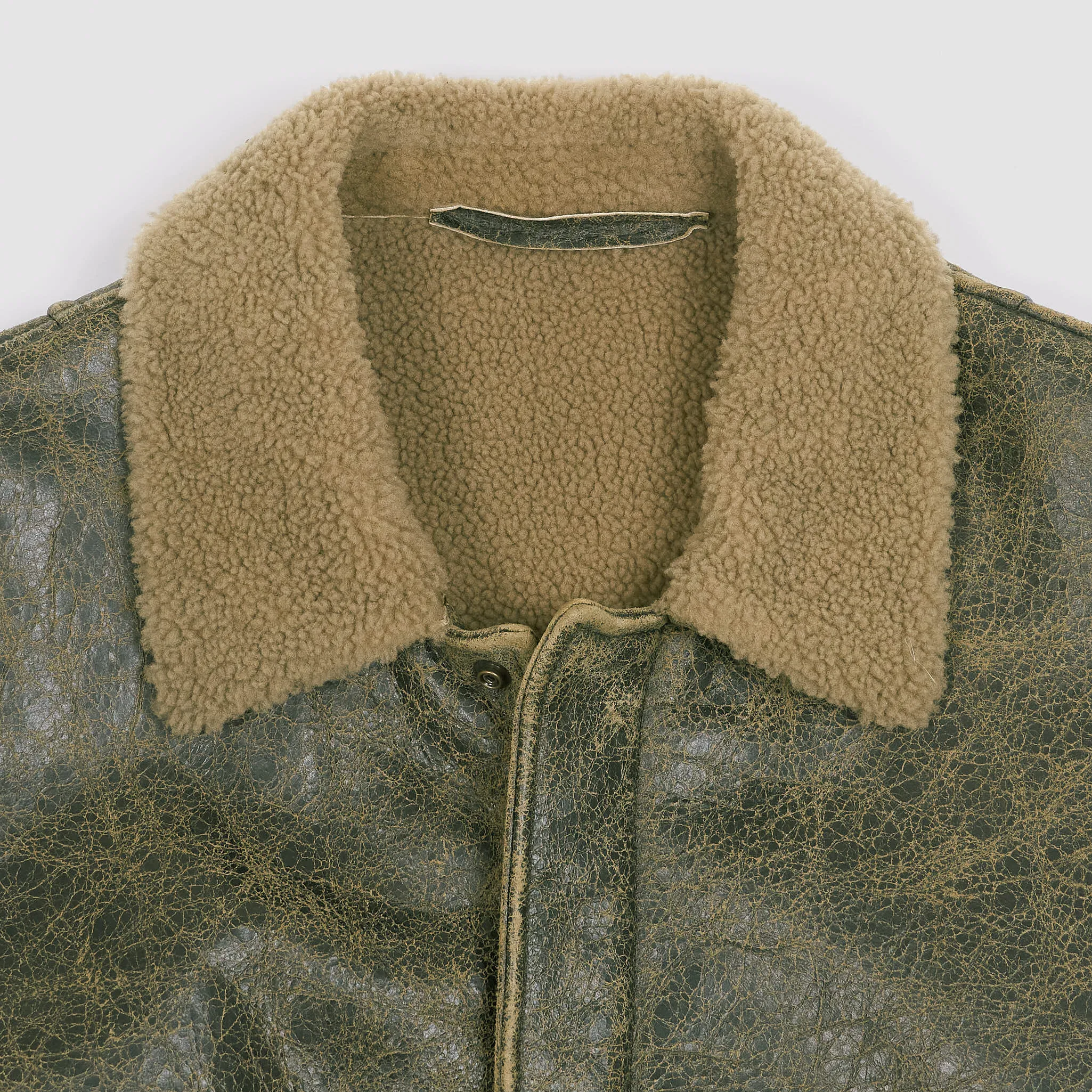 Salvatore Santoro Vintage Look Shearling Bomber Jacket