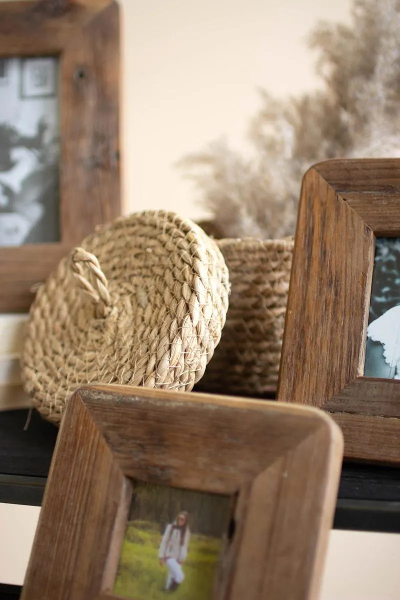 Set of 3 Recycled Wood Photo Frames
