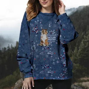 Shetland Sheepdog (2)-Pround Mom-Premium Sweatshirt