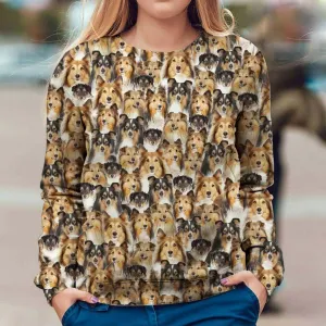 Shetland Sheepdog - Full Face - Premium Sweatshirt