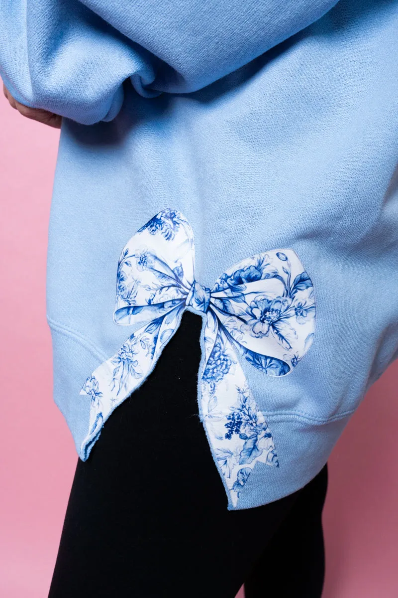 Side Bows Gingerbread Chinoiserie Christmas Unisex NuBlend Crew Sweatshirt