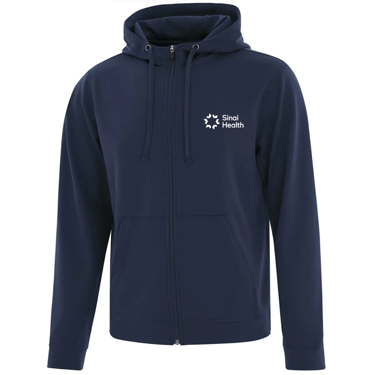 Sinai Health Branded Full-Zip Hoodie Sweatshirt (Navy)