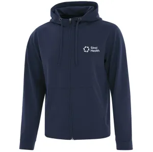 Sinai Health Branded Full-Zip Hoodie Sweatshirt (Navy)