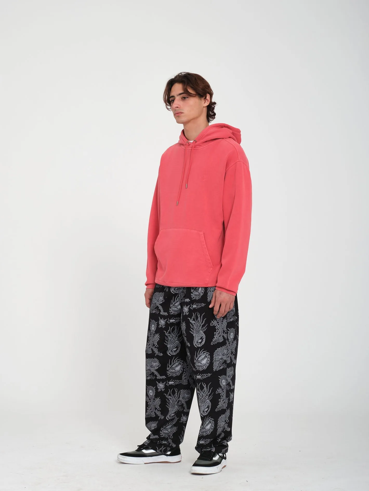 Single Stone Hoodie - WASHED RUBY
