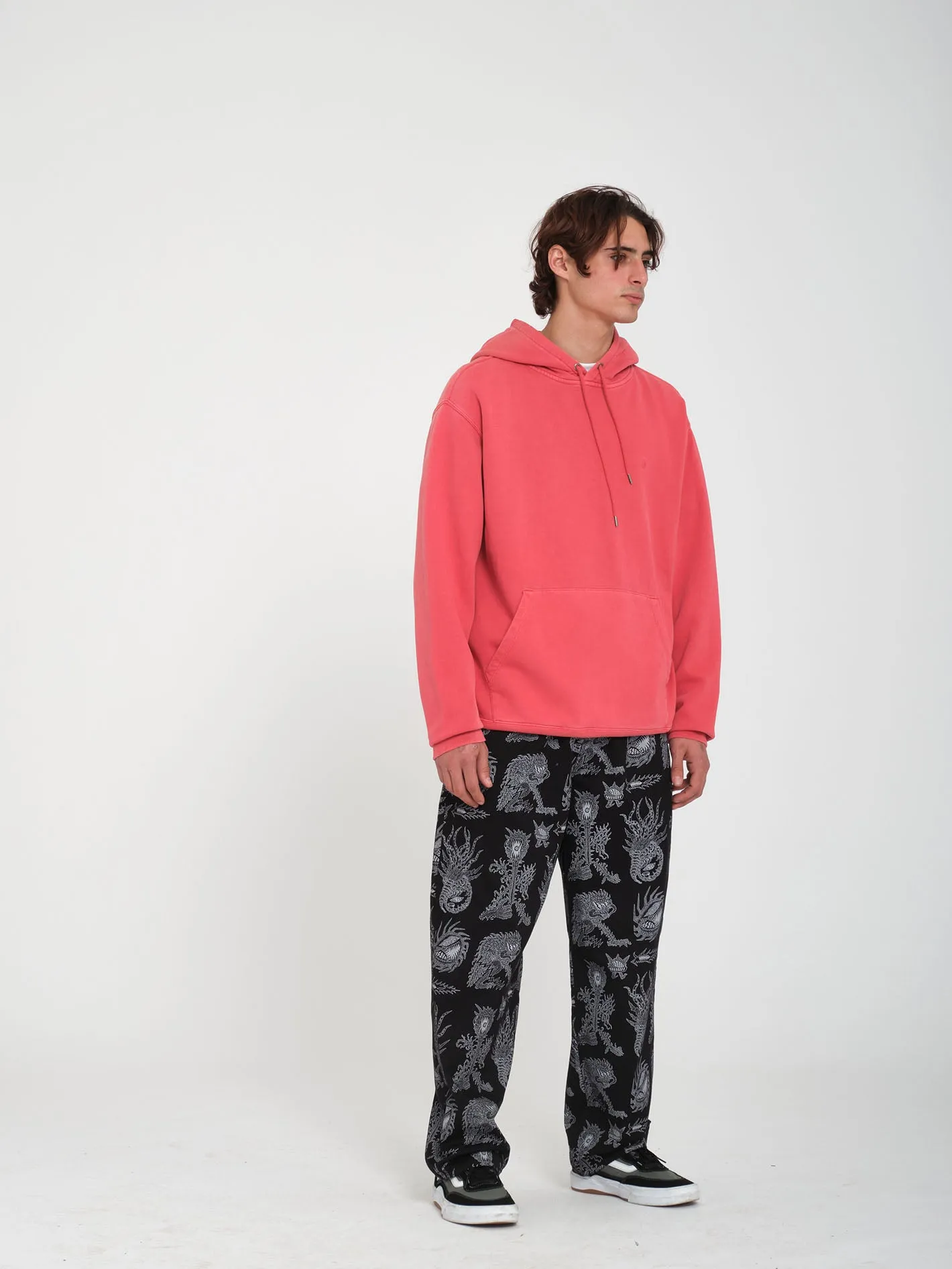 Single Stone Hoodie - WASHED RUBY