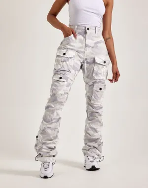 Smoke Rise High-Rise Stacked Nylon Cargo Pants