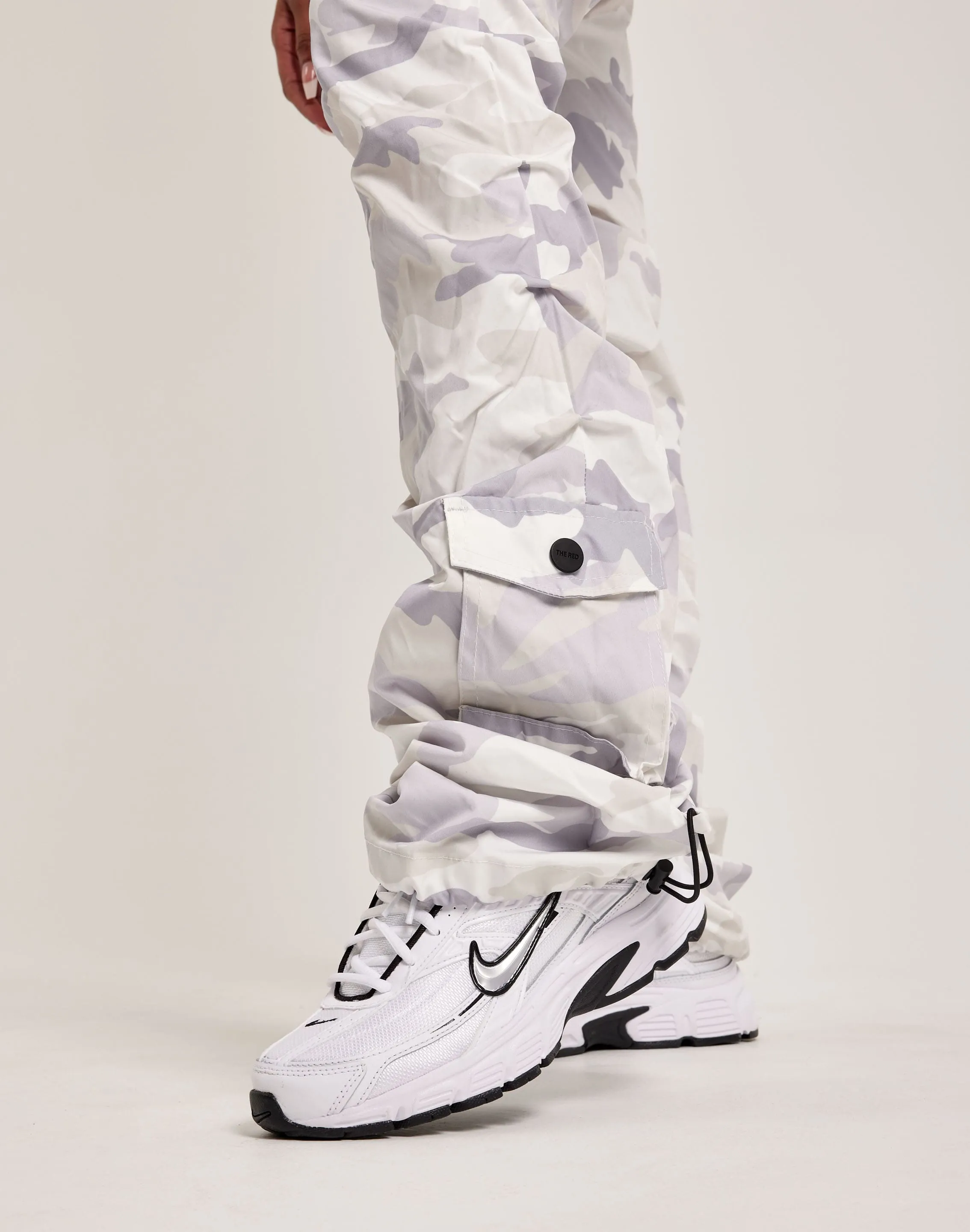 Smoke Rise High-Rise Stacked Nylon Cargo Pants